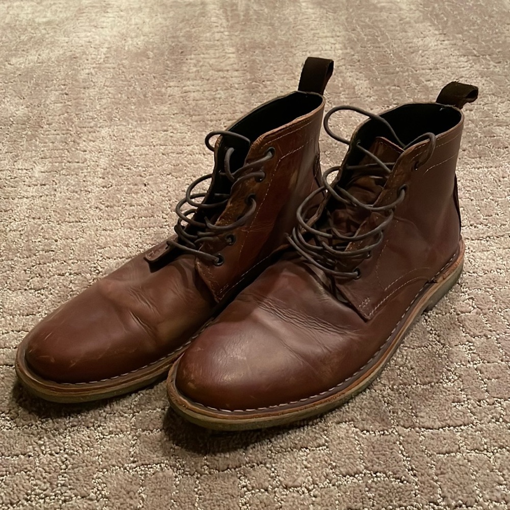 Men’s brown ASOS boots, size 8.5